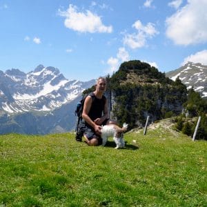 Berggasthaus Äscher-Wildkirchli Wanderung in Appenzell Ebenalp - Aussicht auf den Säntis