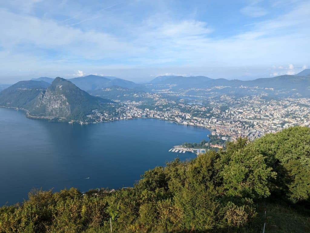 Blick vom Monte Brè auf Lugano